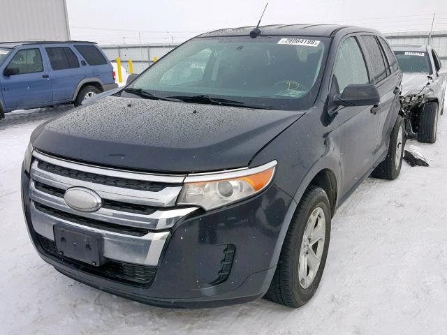 2FMDK4GC4CBA83255 - 2012 FORD EDGE SE BLACK photo 2