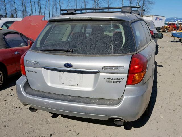 4S3BP686354318937 - 2005 SUBARU LEGACY GT SILVER photo 4