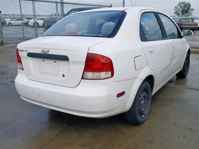 KL1TD52695B347605 - 2005 CHEVROLET AVEO BASE თეთრი ფოტო 4