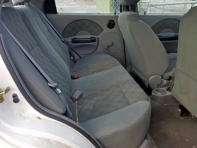 KL1TD52695B347605 - 2005 CHEVROLET AVEO BASE თეთრი ფოტო 6