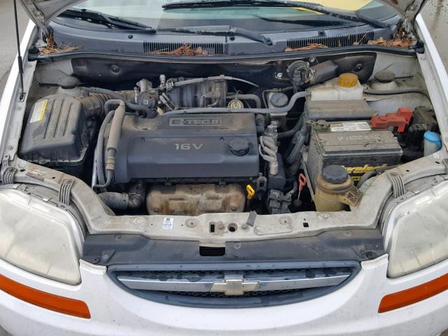 KL1TD52695B347605 - 2005 CHEVROLET AVEO BASE თეთრი ფოტო 7
