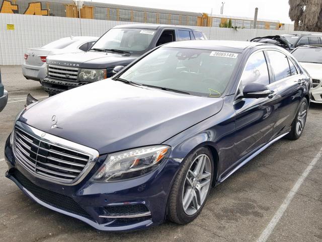 WDDUG8CB9HA296558 - 2017 MERCEDES-BENZ S 550 BLUE photo 2