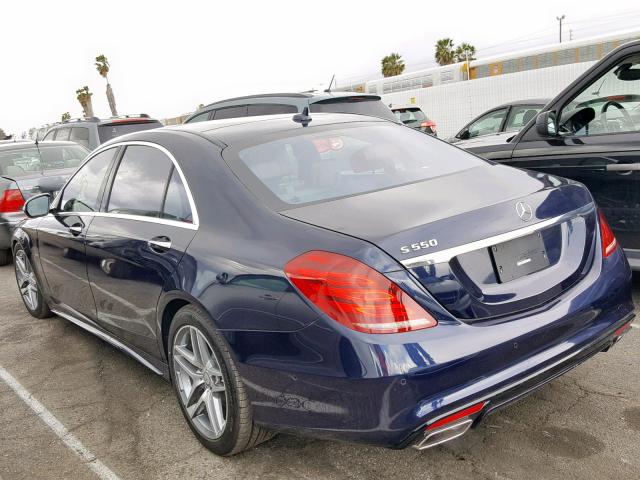 WDDUG8CB9HA296558 - 2017 MERCEDES-BENZ S 550 BLUE photo 3