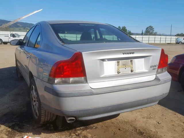 YV1RH58D822122370 - 2002 VOLVO S60 2.5T GRAY photo 3