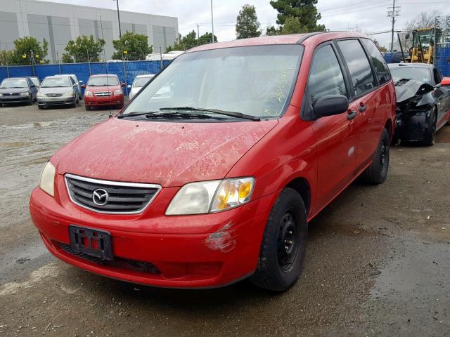 JM3LW28G510179153 - 2001 MAZDA MPV WAGON RED photo 2