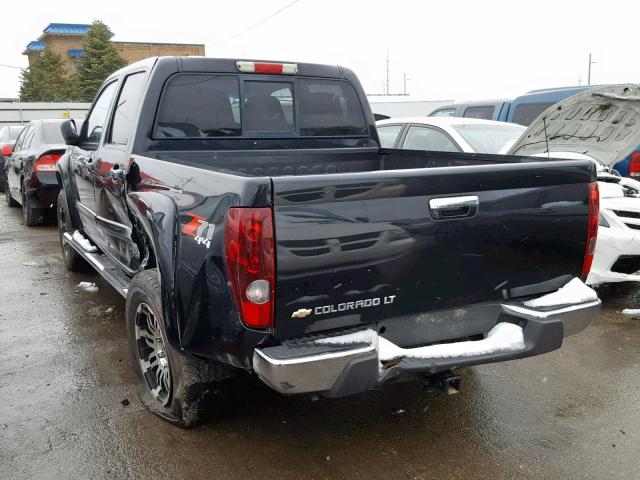 1GCDT13E298110021 - 2009 CHEVROLET COLORADO BLACK photo 3