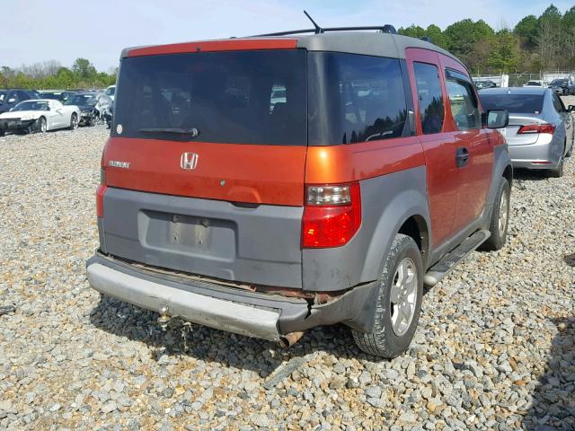 5J6YH17583L012851 - 2003 HONDA ELEMENT EX ORANGE photo 4