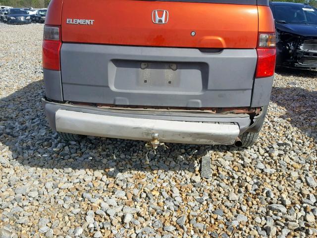 5J6YH17583L012851 - 2003 HONDA ELEMENT EX ORANGE photo 9