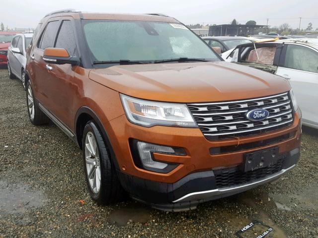 1FM5K8F81HGD91301 - 2017 FORD EXPLORER L BROWN photo 1