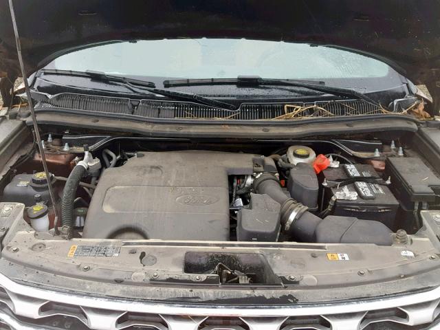 1FM5K8F81HGD91301 - 2017 FORD EXPLORER L BROWN photo 7