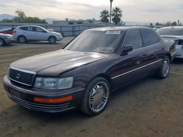 JT8UF11E8L0026400 - 1990 LEXUS LS 400 BROWN photo 2