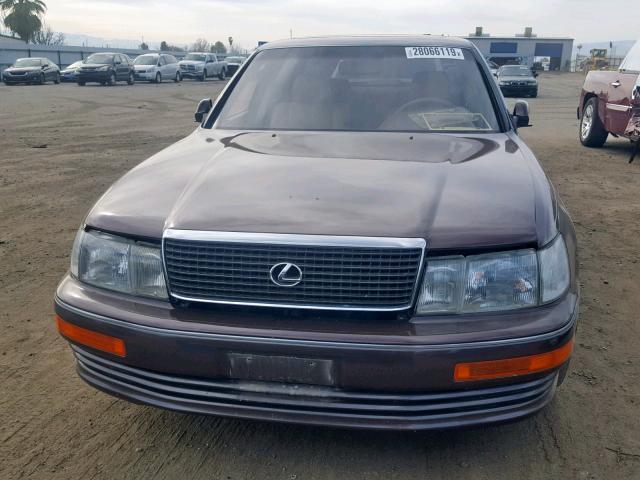 JT8UF11E8L0026400 - 1990 LEXUS LS 400 BROWN photo 9