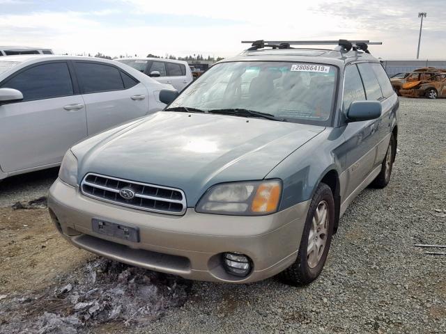 4S3BH806917624649 - 2001 SUBARU LEGACY OUT GREEN photo 2