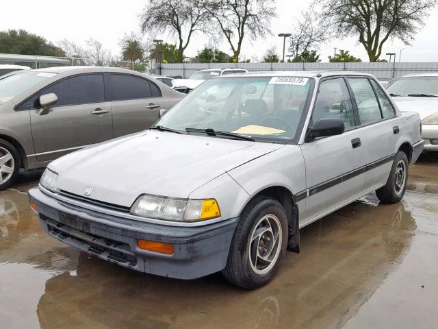 1HGED3647KA004387 - 1989 HONDA CIVIC DX GRAY photo 2