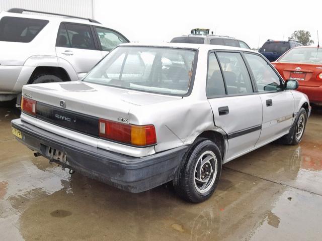 1HGED3647KA004387 - 1989 HONDA CIVIC DX GRAY photo 4