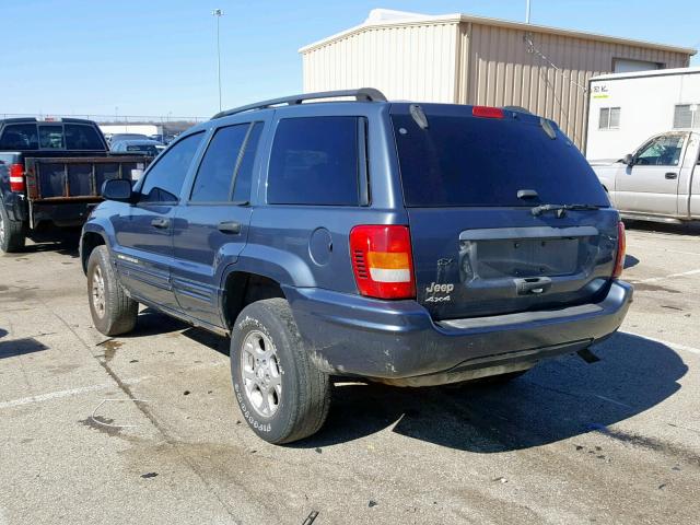 1J4GW48S24C299662 - 2004 JEEP GRAND CHER BLUE photo 3