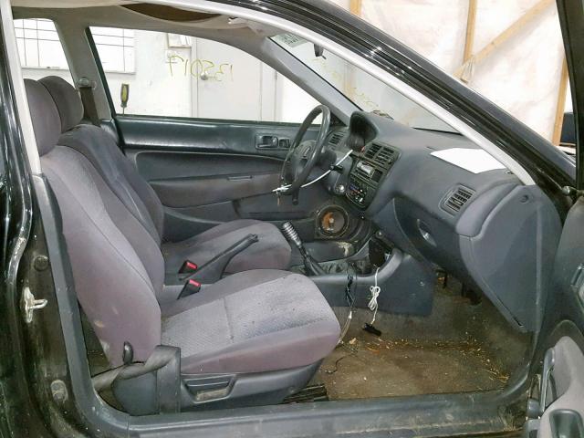 1HGEJ6124TL016826 - 1996 HONDA CIVIC DX BLACK photo 5