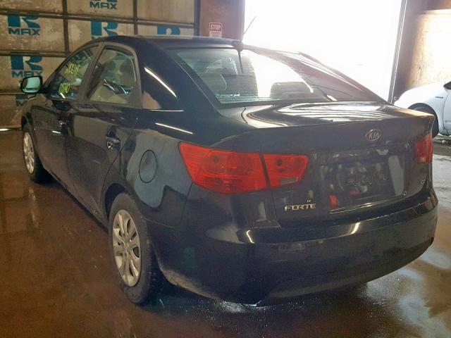 KNAFU4A21A5232548 - 2010 KIA FORTE EX BLACK photo 3