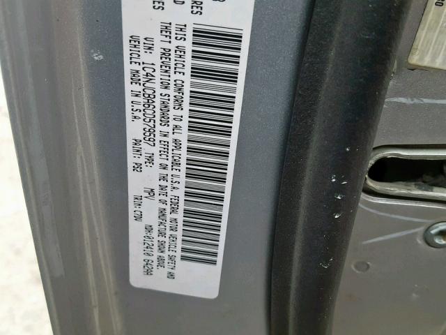 1C4NJCBA6CD579597 - 2012 JEEP COMPASS SP ვერცხლისფერი ფოტო 10