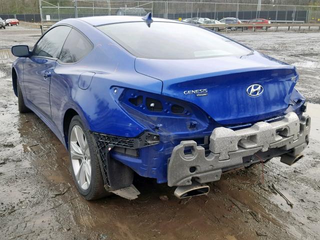 KMHHT6KD4CU078884 - 2012 HYUNDAI GENESIS CO BLUE photo 3