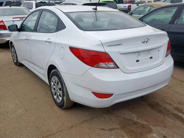 KMHCT4AE2HU176036 - 2017 HYUNDAI ACCENT SE WHITE photo 3