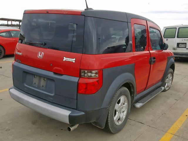 5J6YH18675L014391 - 2005 HONDA ELEMENT EX RED photo 4