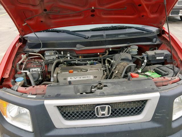 5J6YH18675L014391 - 2005 HONDA ELEMENT EX RED photo 7