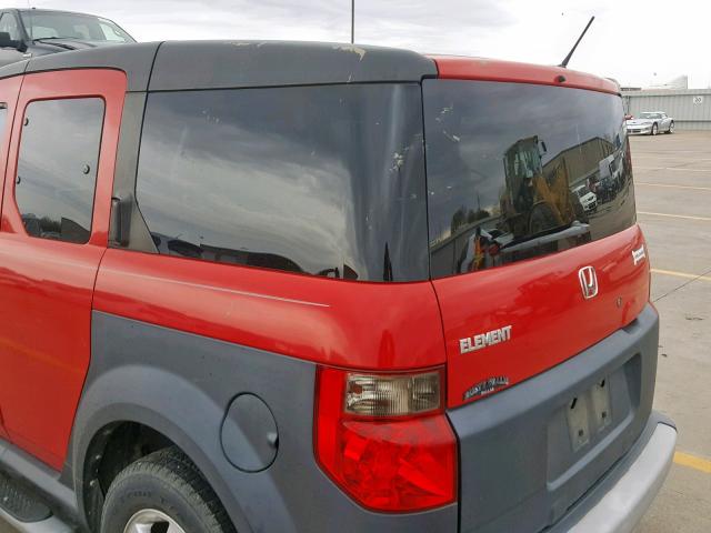 5J6YH18675L014391 - 2005 HONDA ELEMENT EX RED photo 9