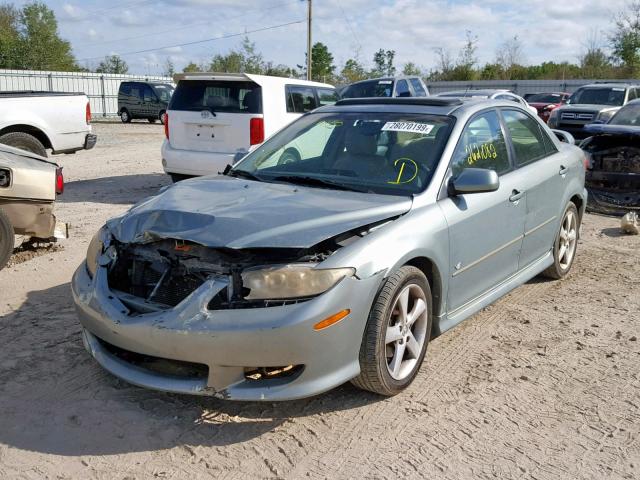 1YVHP80D355M59320 - 2005 MAZDA 6 S GREEN photo 2