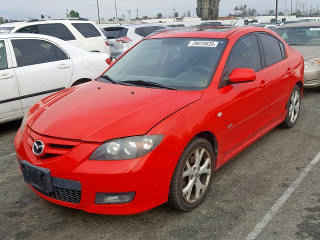 JM1BK324X81791891 - 2008 MAZDA 3 S RED photo 2