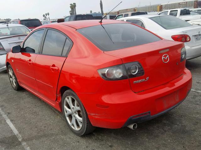 JM1BK324X81791891 - 2008 MAZDA 3 S RED photo 3