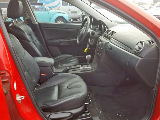 JM1BK324X81791891 - 2008 MAZDA 3 S RED photo 5