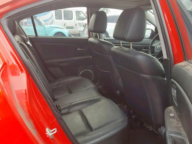 JM1BK324X81791891 - 2008 MAZDA 3 S RED photo 6