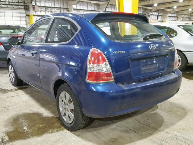 KMHCM3AC4AU150808 - 2010 HYUNDAI ACCENT BLU BLUE photo 3