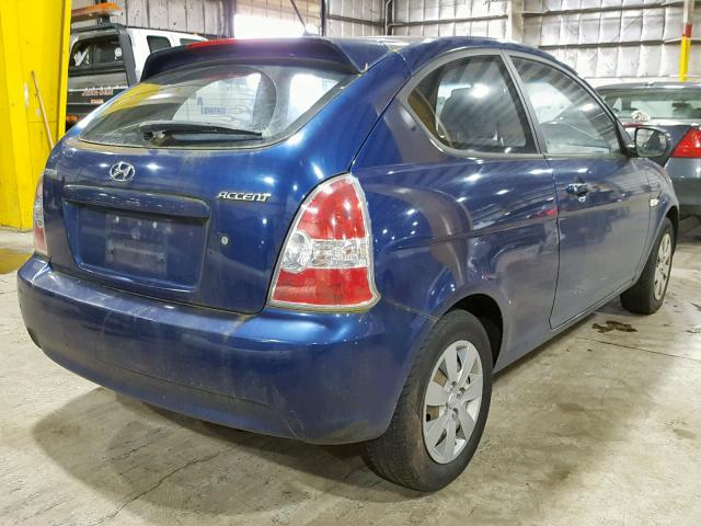 KMHCM3AC4AU150808 - 2010 HYUNDAI ACCENT BLU BLUE photo 4