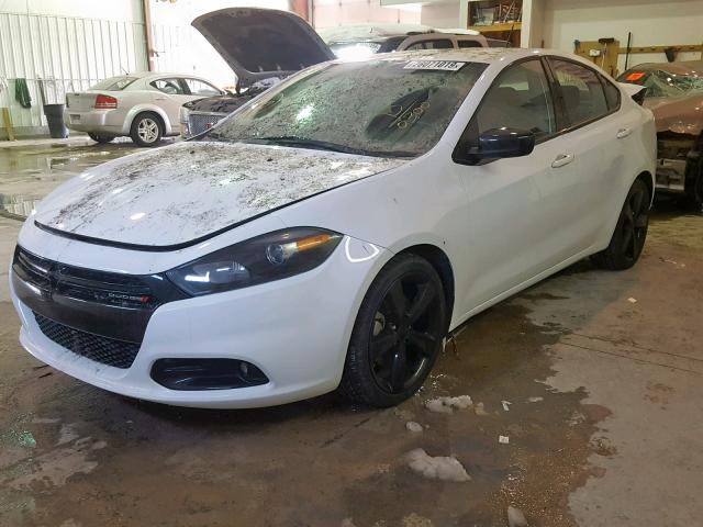 1C3CDFBB1GD630300 - 2016 DODGE DART SXT WHITE photo 2