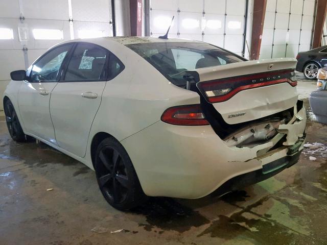 1C3CDFBB1GD630300 - 2016 DODGE DART SXT WHITE photo 3