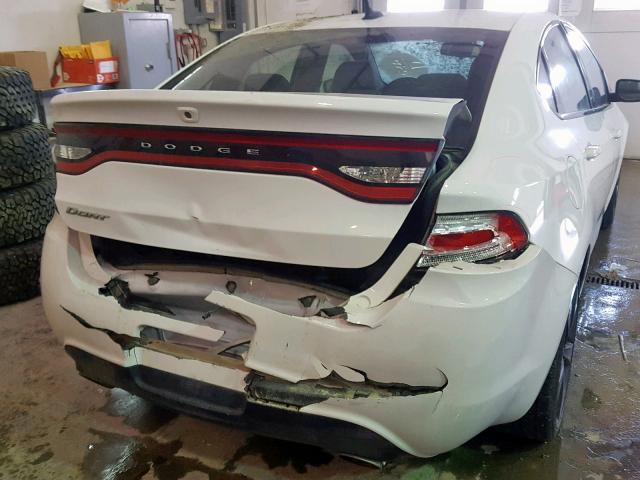 1C3CDFBB1GD630300 - 2016 DODGE DART SXT WHITE photo 9