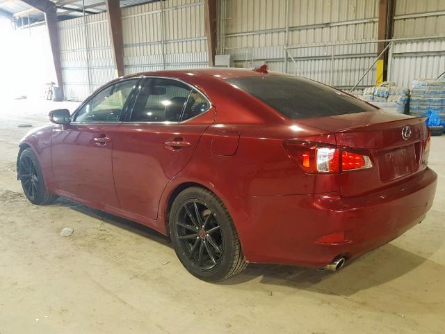 JTHBE5C20C5030268 - 2012 LEXUS IS 350 MAROON photo 3