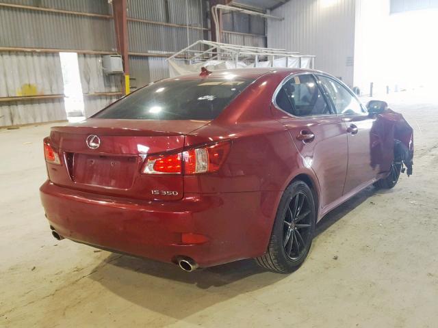 JTHBE5C20C5030268 - 2012 LEXUS IS 350 MAROON photo 4