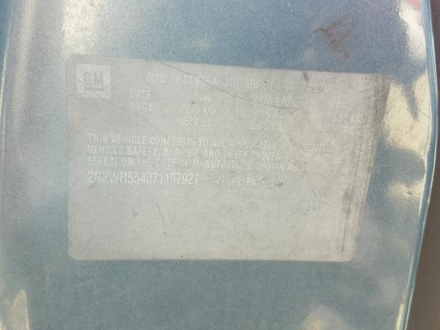 2G2WR554071157927 - 2007 PONTIAC GRAND PRIX ვერცხლისფერი ფოტო 10