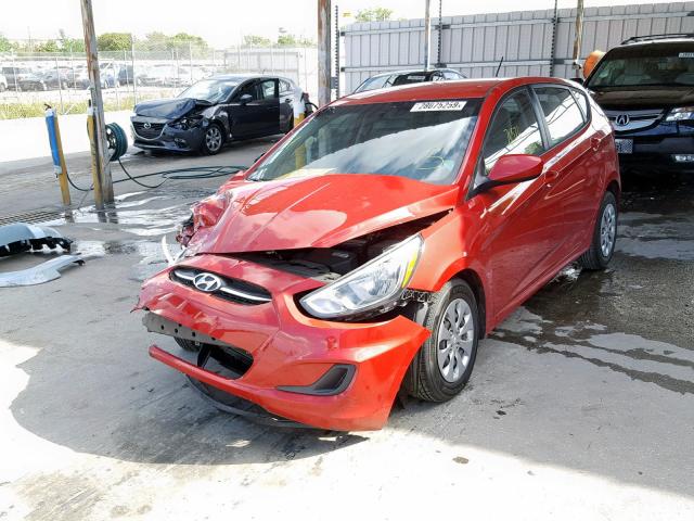 KMHCT5AE8FU224030 - 2015 HYUNDAI ACCENT GS RED photo 2