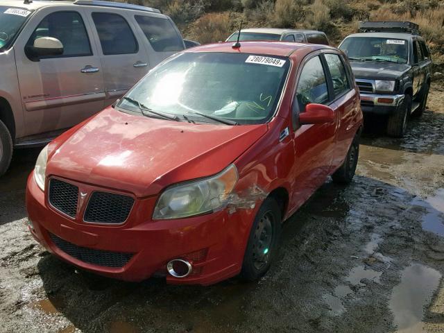 KL2TD66E39B641588 - 2009 PONTIAC G3 RED photo 2