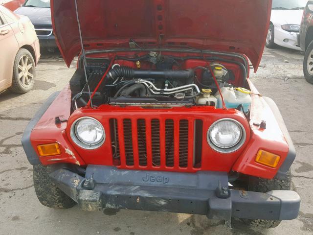 1J4FA44S56P726490 - 2006 JEEP WRANGLER / RED photo 7