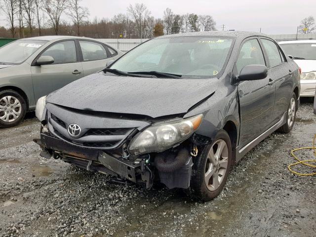 2T1BU4EE4BC639323 - 2011 TOYOTA COROLLA BA GRAY photo 2