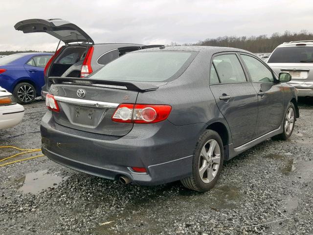 2T1BU4EE4BC639323 - 2011 TOYOTA COROLLA BA GRAY photo 4