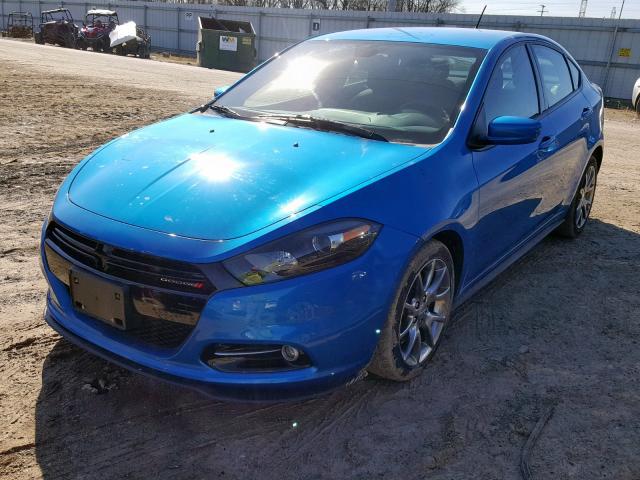 1C3CDFBB9FD200996 - 2015 DODGE DART SXT BLUE photo 2