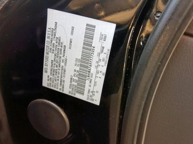 1LNHM87A9YY775054 - 2000 LINCOLN LS BLACK photo 10