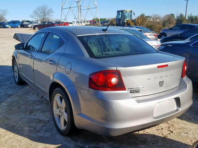 1C3CDZCB7DN709976 - 2013 DODGE AVENGER SX GRAY photo 3