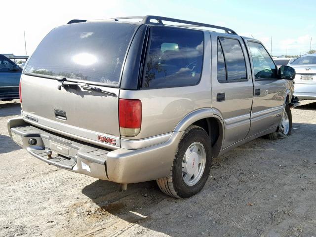 1GKCS13W8Y2322211 - 2000 GMC JIMMY GRAY photo 4